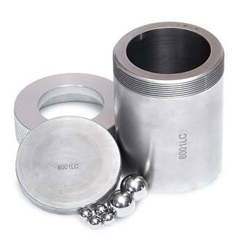Hardened Steel Grinding Vial Set - Low Chrome
